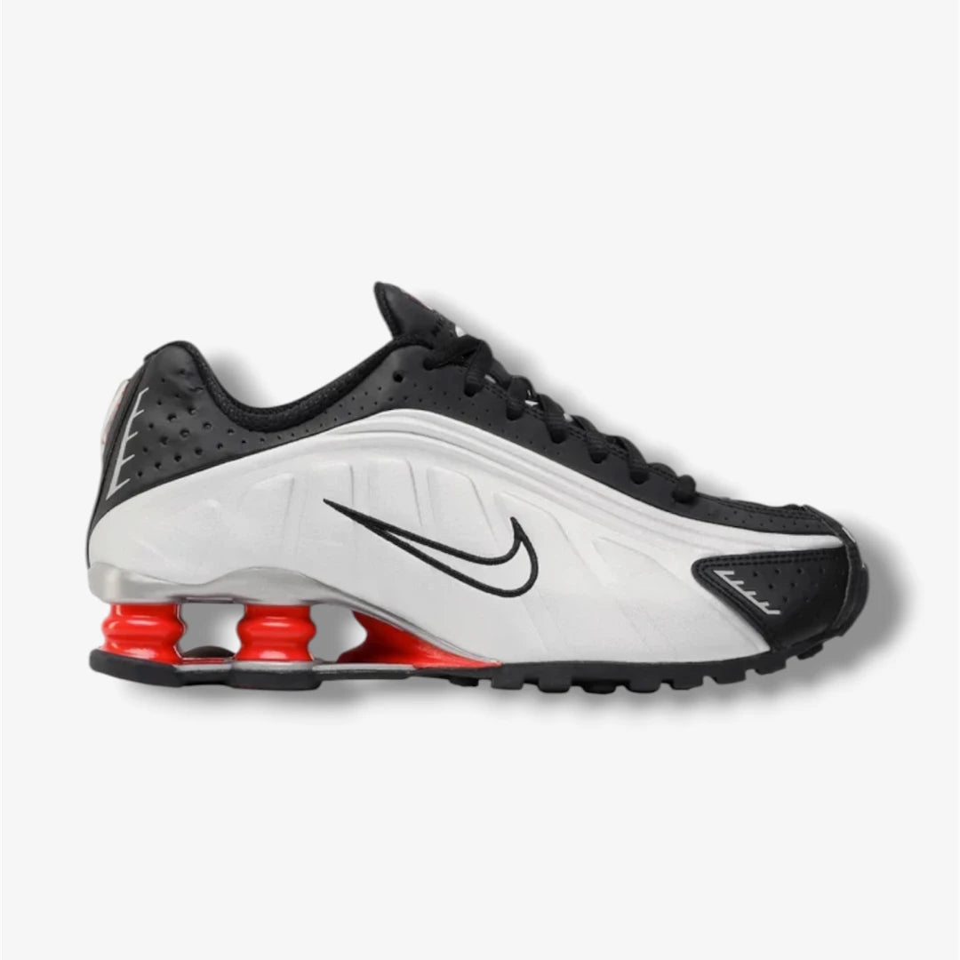 Nike Shox R4 Plata-Negro