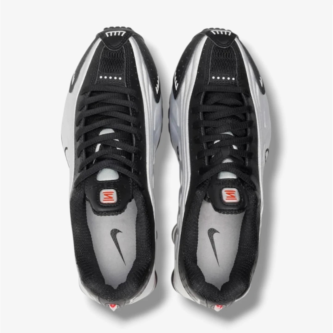 Nike Shox R4 Plata-Negro