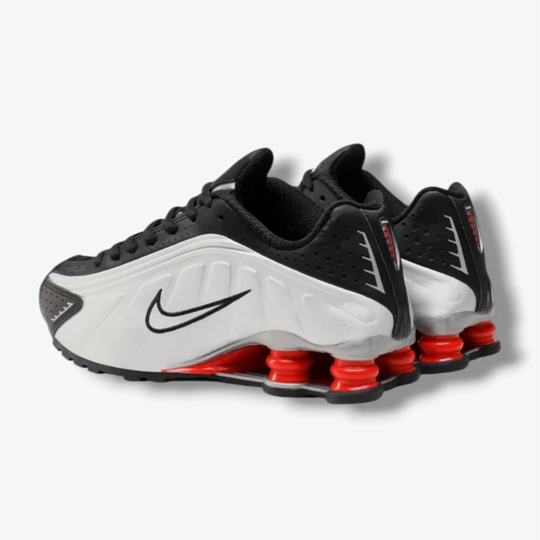 Nike Shox R4 Plata-Negro
